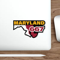 Maryland Area Code (667) Die-Cut Stickers