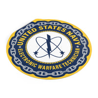 Navy Electronic Warfare Technician (EW) Round Vinyl Stickers