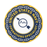 Navy Operations Specialist (OS) Round Vinyl Stickers