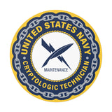 Navy Cryptologic Technician (CTM) Round Vinyl Stickers