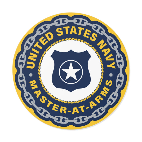 Navy Master-at-Arms (MA) Round Vinyl Stickers