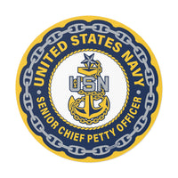 Navy Senior Chief Petty Officer (SCPO) Round Vinyl Stickers