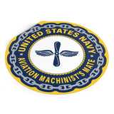 Navy Aviation Machinist's Mate (AD) Round Vinyl Stickers