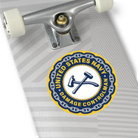 Navy Damage Controlman (DC) Round Vinyl Stickers