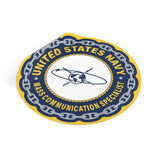 Navy Mass Communication Specialist (MC) Round Vinyl Stickers