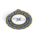 Navy Mass Communication Specialist (MC) Round Vinyl Stickers