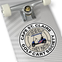Cape St. Claire Goft Cart Society Round Vinyl Stickers