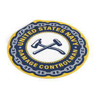 Navy Damage Controlman (DC) Round Vinyl Stickers