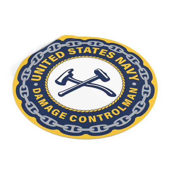Navy Damage Controlman DC Round Vinyl Stickers Ham s Designs navy-damage-controlman-dc-round-vinyl-stickers-ham-s-designs