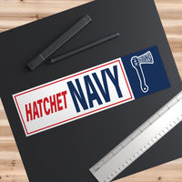 Hatchet Navy Bumper Stickers