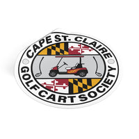 Cape St. Claire Goft Cart Society ALT Round Vinyl Stickers