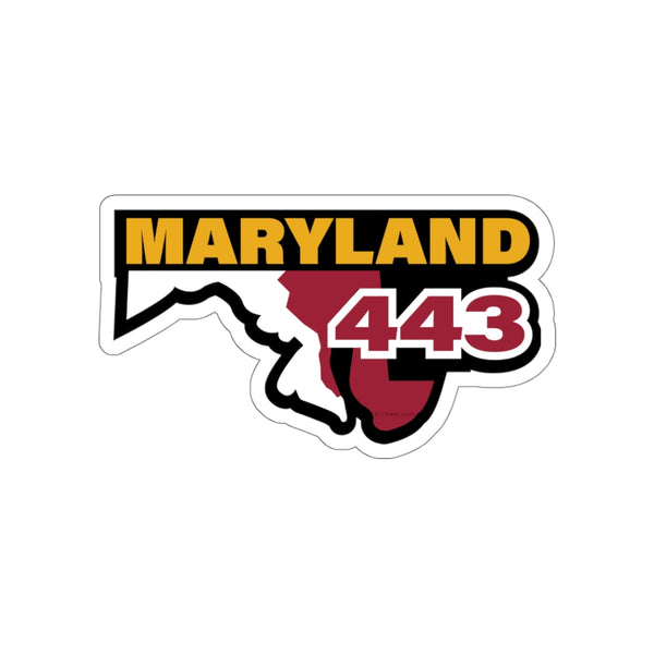 Maryland Area Code (443) Die-Cut Stickers