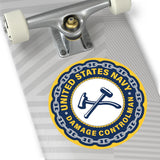 Navy Damage Controlman (DC) Round Vinyl Stickers