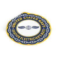 Navy Aviation Electrician's Mate (AE) Round Vinyl Stickers