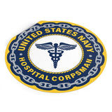 Navy Hospital Corpsman (HM) Round Vinyl Stickers