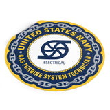 Navy Gas Turbine System Technician Electrical (GSE) Round Vinyl Stickers