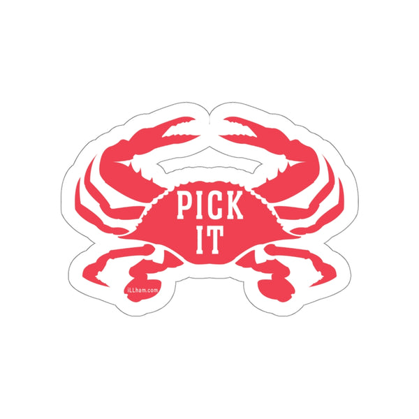 Pick It Crab Diecut Sticker