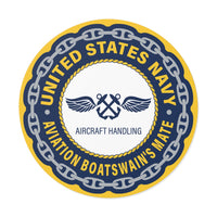 Navy Aviation Boatswain's Mate (ABH) Round Vinyl Stickers