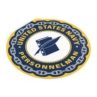 Navy Personnelman (PN) Round Vinyl Stickers