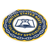Navy Culinary Specialist (CS) Round Vinyl Stickers