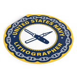 Navy Lithographer (LI) Round Vinyl Stickers