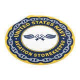 Navy Aviation Storekeeper (AK) Round Vinyl Stickers