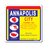 Annapolis City Maryland OB Magnet freeshipping - Ham's Designs