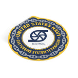 Navy Gas Turbine System Technician Electrical (GSE) Round Vinyl Stickers