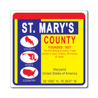 St. Mary's County Maryland OB Magnet 