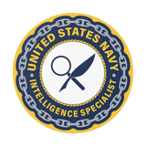 Navy Intelligence Specialist (IS) Round Vinyl Stickers