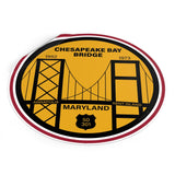 Chesapeake Bay Bridge Round Vinyl Stickers