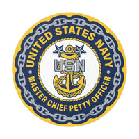 Navy Master Chief Petty Officer (MCPO) Round Vinyl Stickers