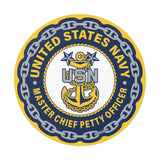 Navy Master Chief Petty Officer (MCPO) Round Vinyl Stickers