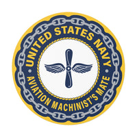 Navy Aviation Machinist's Mate (AD) Round Vinyl Stickers