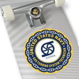 Navy Gas Turbine System Technician Electrical (GSE) Round Vinyl Stickers