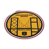 Chesapeake Bay Bridge Round Vinyl Stickers