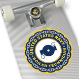 Navy Boiler Technician (BT) Round Vinyl Stickers