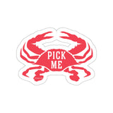 Pick Me Crab Diecut Sticker