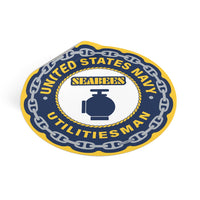Navy Utilitiesman (UT) Round Vinyl Stickers
