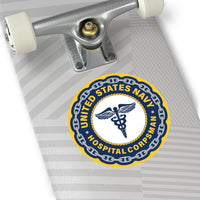 Navy Hospital Corpsman (HM) Round Vinyl Stickers