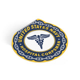 Navy Hospital Corpsman (HM) Round Vinyl Stickers