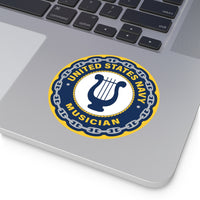 Navy Musician (MU) Round Vinyl Stickers