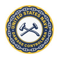 Navy Damage Controlman (DC) Round Vinyl Stickers