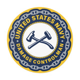 Navy Damage Controlman (DC) Round Vinyl Stickers