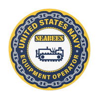 Navy Equipment Operator (EO) Round Vinyl Stickers