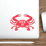 Pick It Crab Diecut Sticker