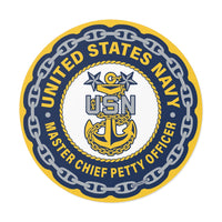 Navy Master Chief Petty Officer (MCPO) Round Vinyl Stickers