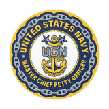 Navy Master Chief Petty Officer (MCPO) Round Vinyl Stickers