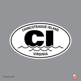 CI - Chincoteague Oval Sticker