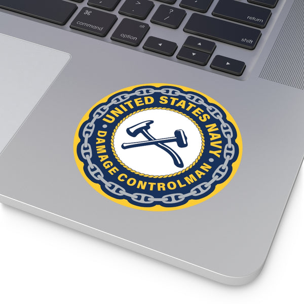 Navy Damage Controlman DC Round Vinyl Stickers Ham s Designs navy-damage-controlman-dc-round-vinyl-stickers-ham-s-designs